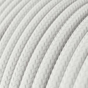 Fir textil retro vintage rotund 2x0,75 alb mat Italia