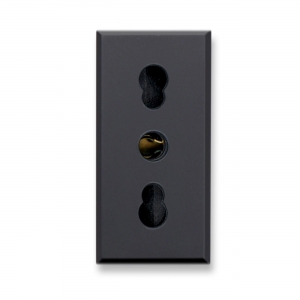 445006/15TS PRIZĂ 2P+T 10/16A 1 MOD NEGRU ANTRACIT AVE ITALY