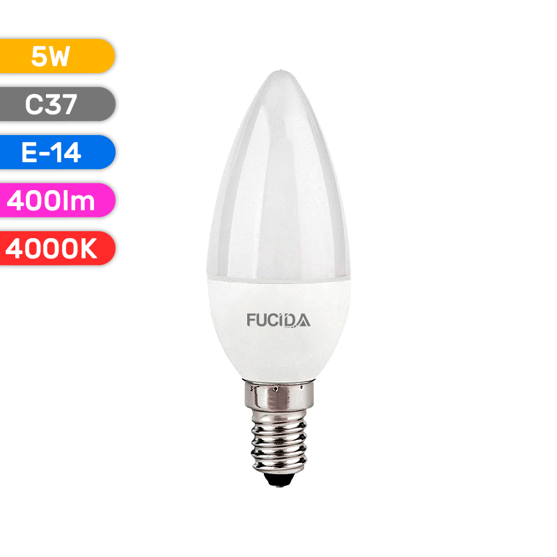 BEC LED C37 5W 400LM 830 4000K E14