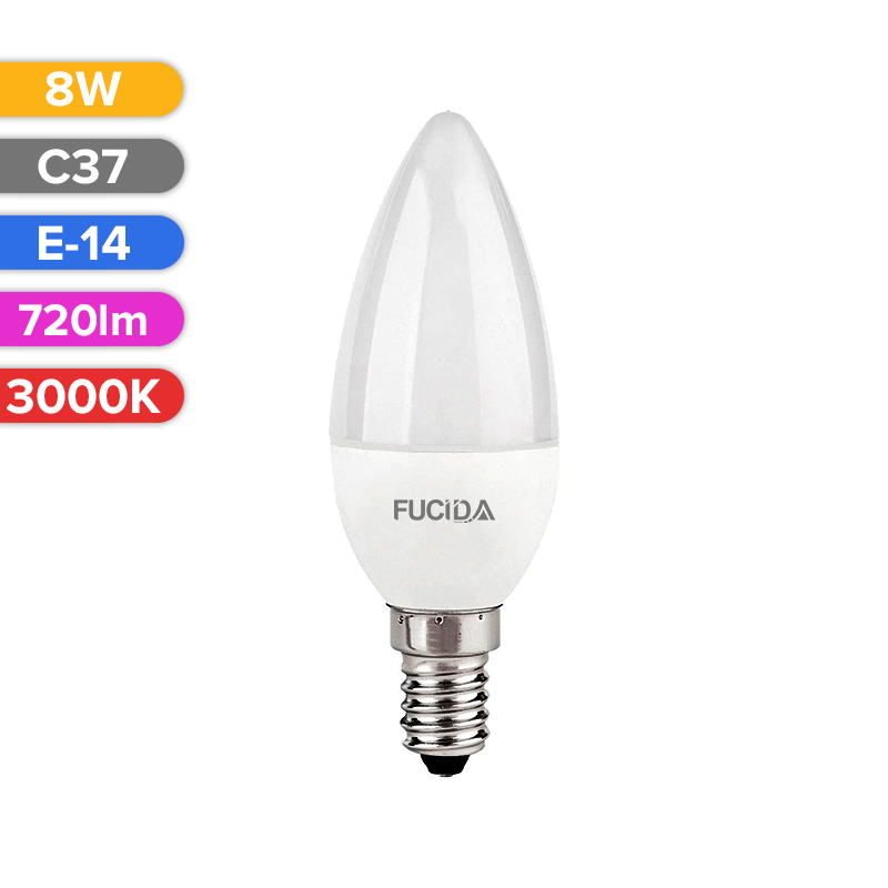 BEC LED C37 8W 720LM 830 3000K E14