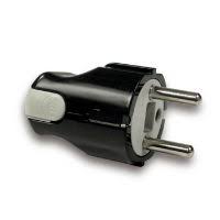 Fisa, Stecher Schuko, Standart S31, 2P+E, 16A, 250V, Demontabila, Pozitionarea Cablului Atit Lateral 90° Cit si Axial, Negru, Fanton 80076