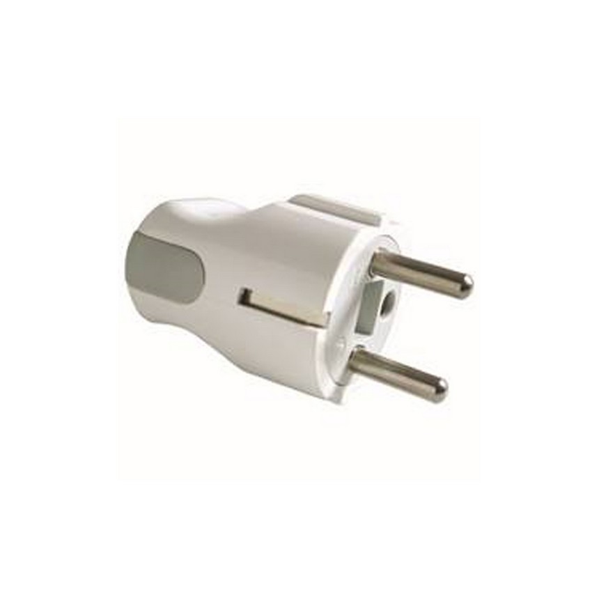 Fisa, Stecher Schuko, Standart S31, 2P+E, 16A, 250V, Demontabila, Pozitionarea Cablului Atit Lateral 90° Cit si Axial, Alb, Fanton 80075