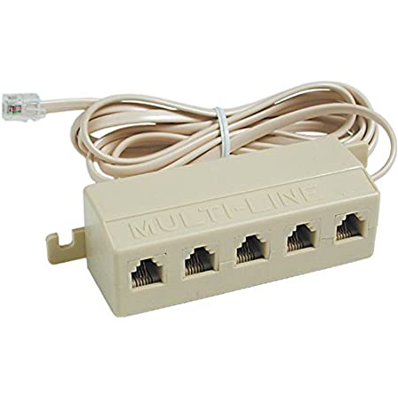 PRELUNGITOR PRIZĂ RJ11 TELEFON 2M+CU 5 IESIRI  6/4 BEJ