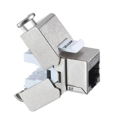 Conector modul Keystone Jack Cat.6, 180°, FTP (ecranat), 250Mhz, Argintiu, Fanton