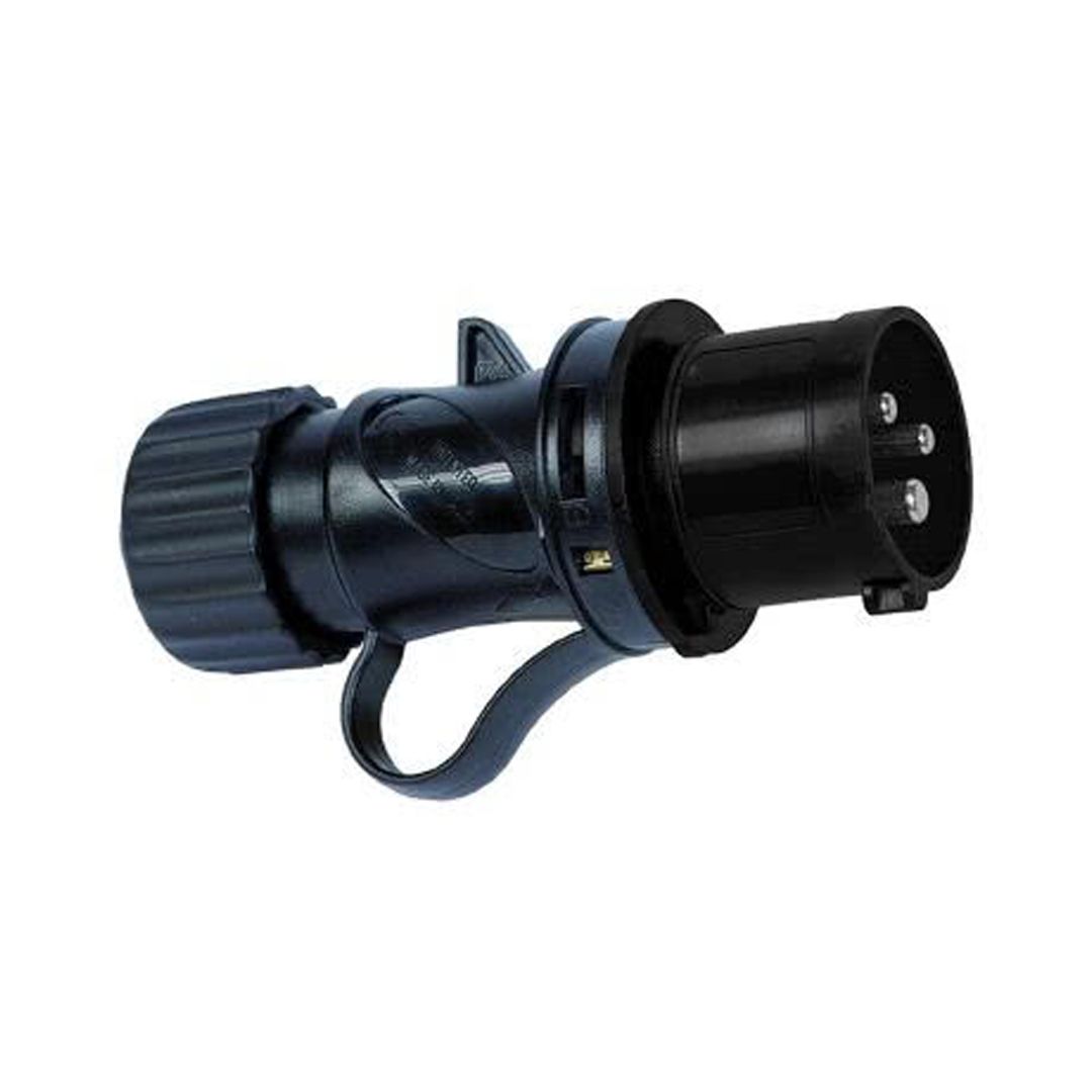 Fisa Portabila Industriala, 2P+E, 16A, 200 - 250V, 6h, IP44, Cablare Rapida, Neagra, 57x76x130mm, Fanton
