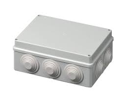 Doza, Cutie de Derivatie, 190x140x70mm, Montaj Aplicat, Cu 10 Intrari, Montarea Capacului ( Cu Suruburi), Autostingere, Halogen Free, IP55, Gri, 400V, EC400C6 Elettrocanali Italia
