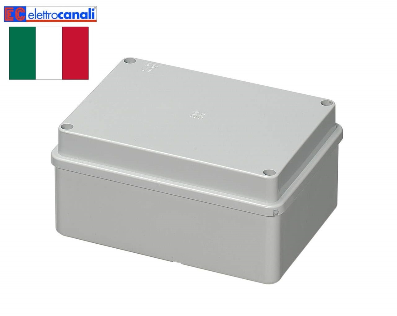 Doza, Cutie de Derivatie, IP56, Montaj Aplicat, Peretii Fara Gauri Predefinite, Montarea Capacului ( Cu Suruburi), Autostingere, Halogen Free, Gri, 400V, 150X110X70mm, EC410C5 Elettrocanali Italia