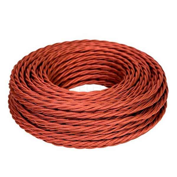 CABLU RETRO ÎMPLETIT 2X2,5MM CAFENIU
