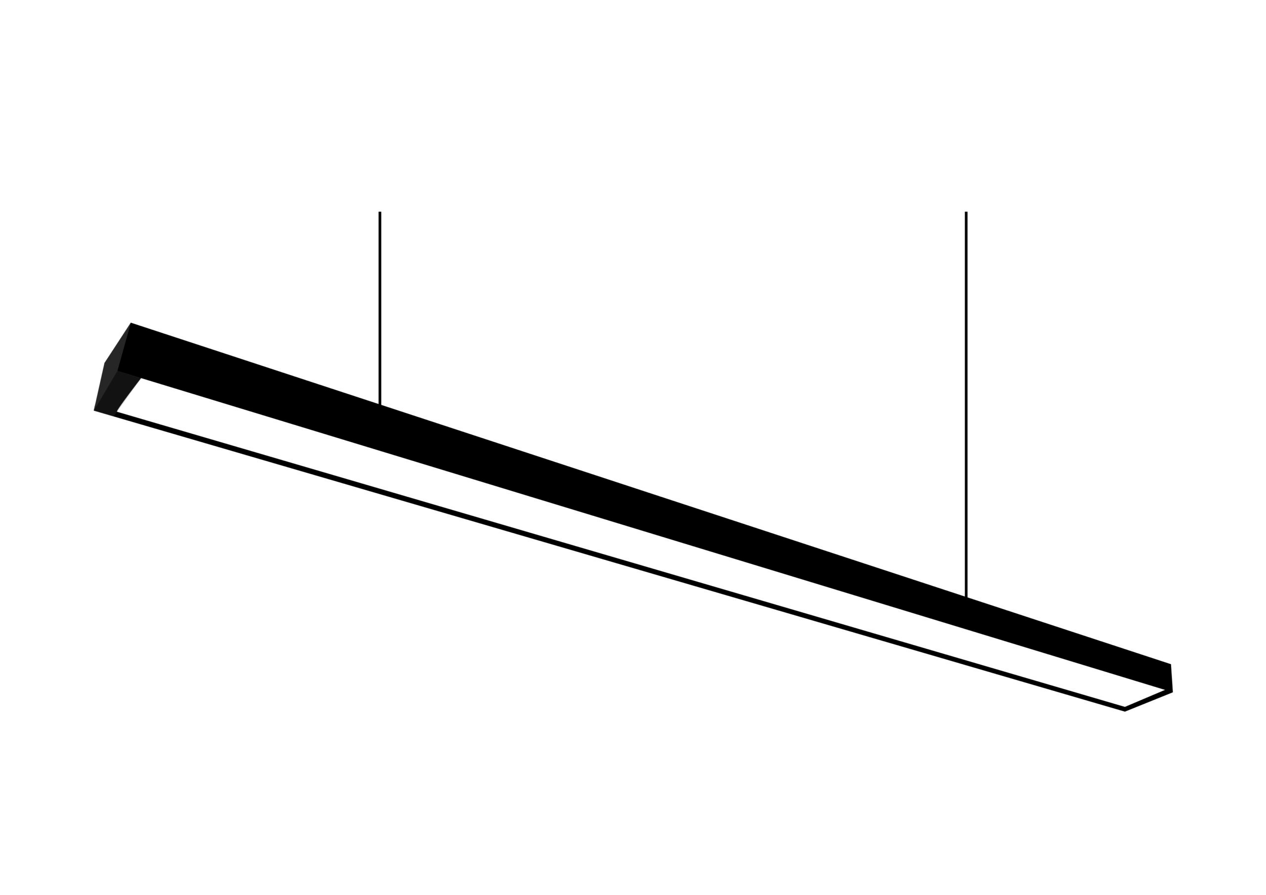 APLICA LED SUSPENDATA 36W 865 6500K 1200x100MM NEGRU FUCIDA