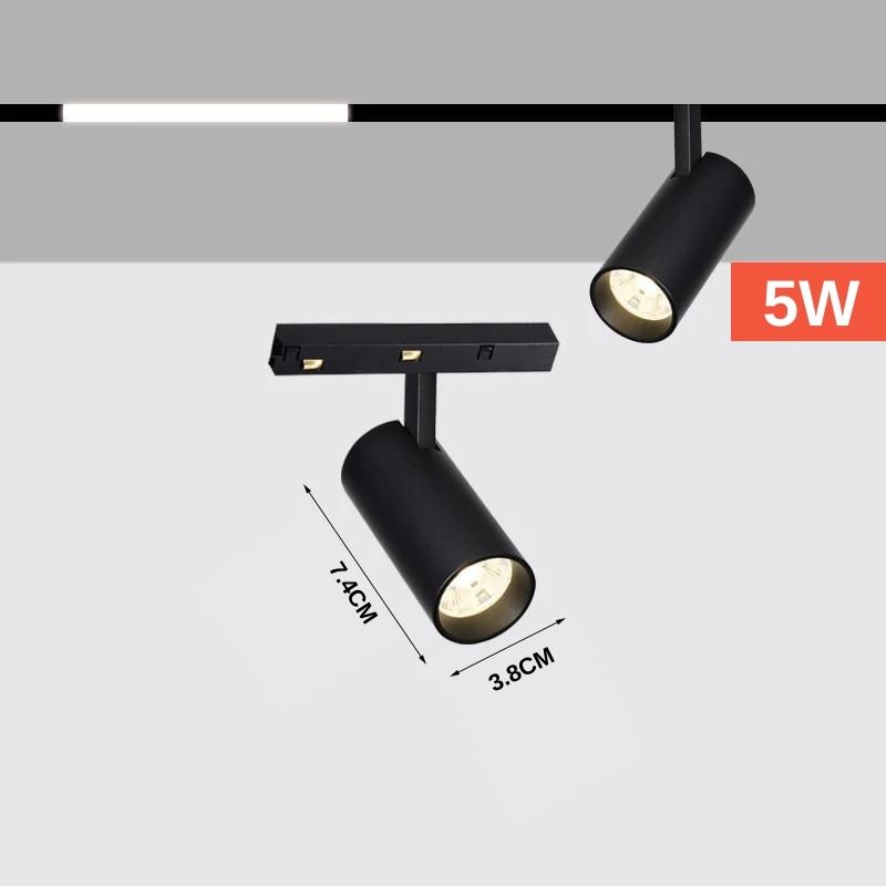 PROIECTOR LED MAGNETIC 5W 500LM 4000K 48V CHIP OSRAM CRI90 NEGRU MONDO LUCE