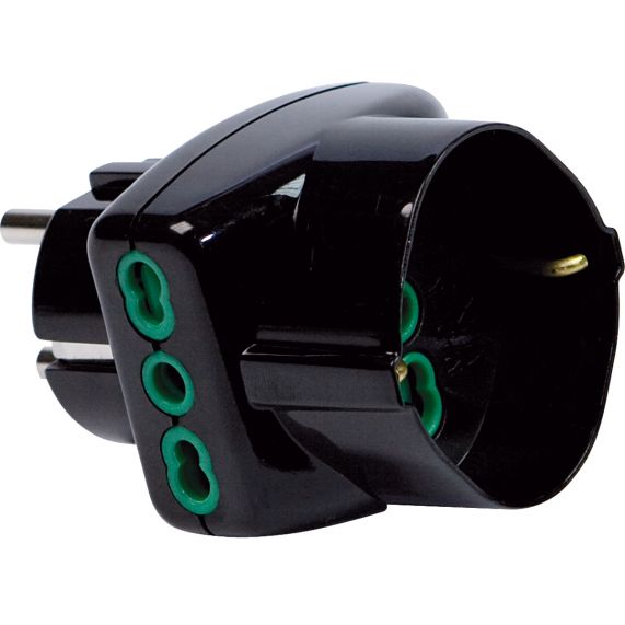 Adaptor Triplu Stecher 3 Prize Si Protectie Copii 10/16A 250V 2P+T Orange Transaprent Fanton