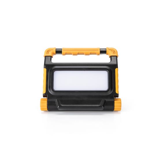 Proiector de lucru LED HORUS Reincarcabil 5V DC, 15W, 1400lm, IP54, Cu Functia Powerbank prin USB-A, Intensitatea reglabila, Coloarea 6500K(rece), Raza luminoasa 120°, 160x145x47mm, Fanton Italia