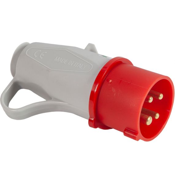 Fisa Portabila Industriala, 3P+E, 16A, 400V, 6h, IP44, Fixarea cablului cu suruburi, Culoare Rosie, Fanton