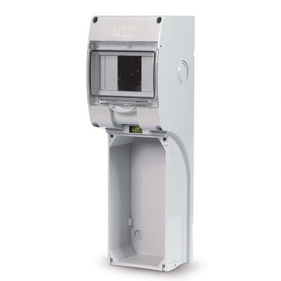 Tablou Electric IP65, Neechipat 5 Module, Sina Din, 1 Spatiu Pentru Prize Interblocate Max 9 kW, Capac din Plastic Transparent, 105x335x110 mm, Fanton