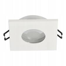 SPOT INCASTRAT TAVAN HERMETIC ALB PATRAT IP44 GU10 85X85X2mm