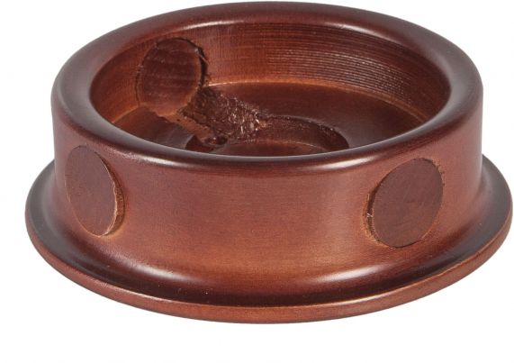 Baza din lemn natural Rotunda, Ø102mm 3 gauri+dopuri, Pentru intrerupatoare si prize din ceramica Ø 70 mm Country, Fanton