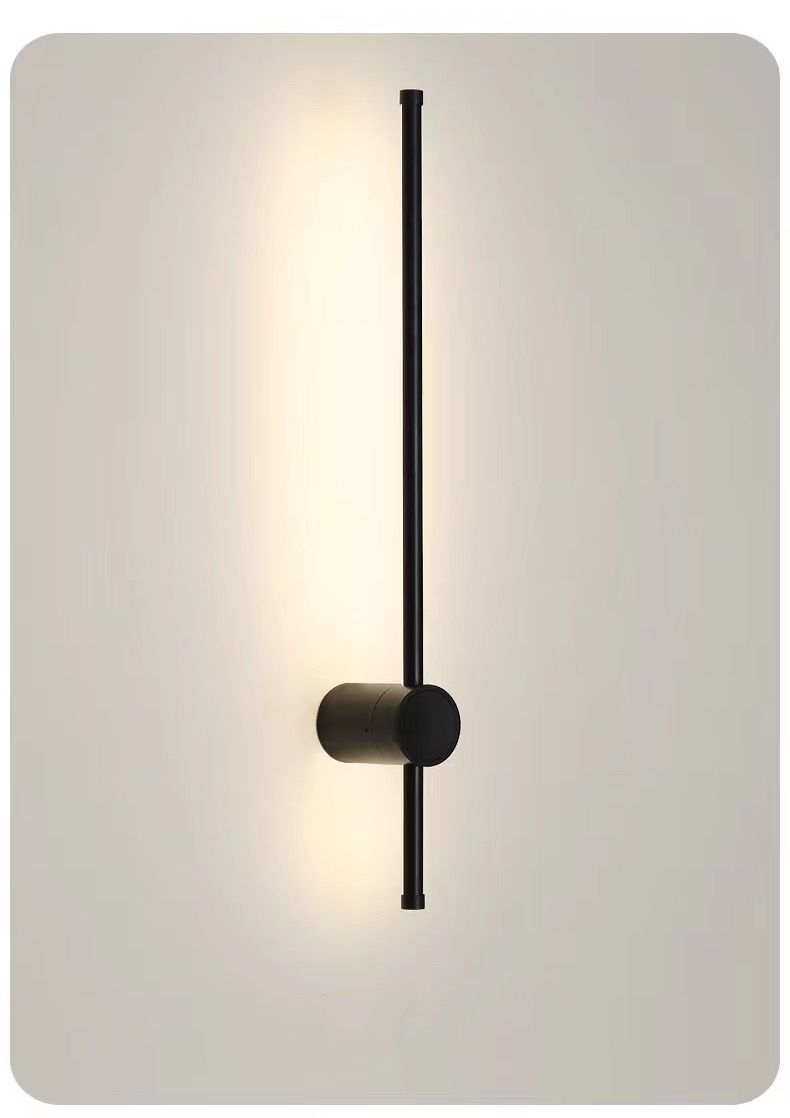 Aplica led pe perete 80cm bra 3 culori 3000/4000/6500k negru