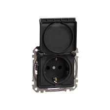SDD114023 Priza obturator cu capac Schneider-Electric  sedna 2P+T 16 A 250 V negru
